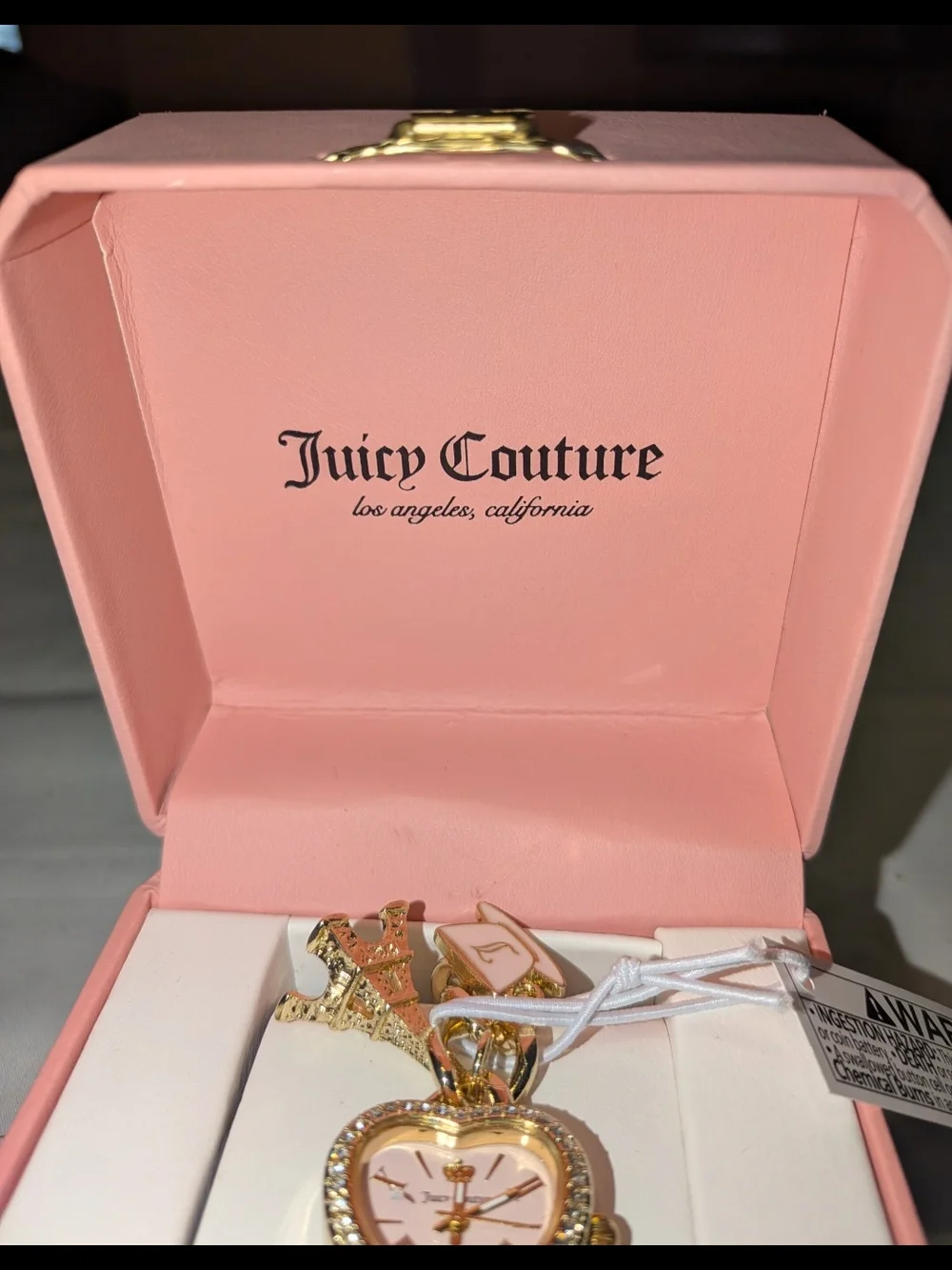 Juicy Couture Pink Heart Charm Watch Bracelet - Juicy Couture